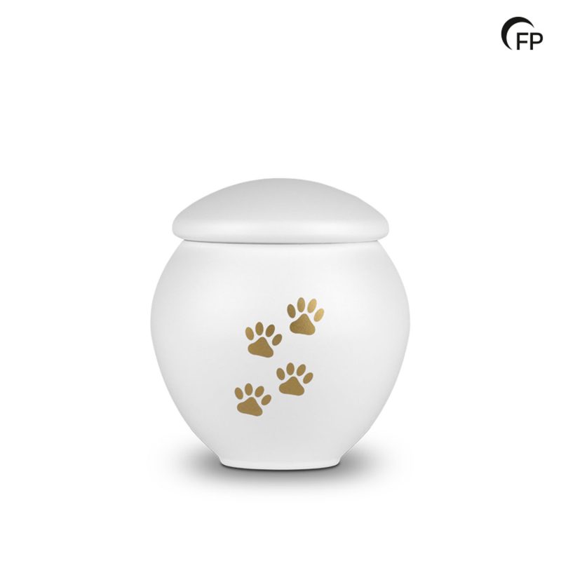 HU 902 L Metaal dierenurn groot - Serenity White