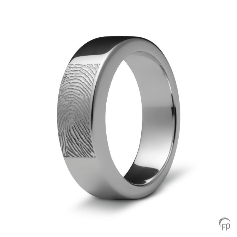 R 033.6.FP Assieraad ring glanzend met fingerprint