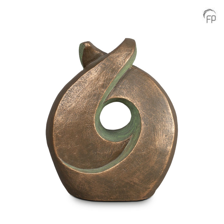 UGK 009 B Keramische urn brons Licht